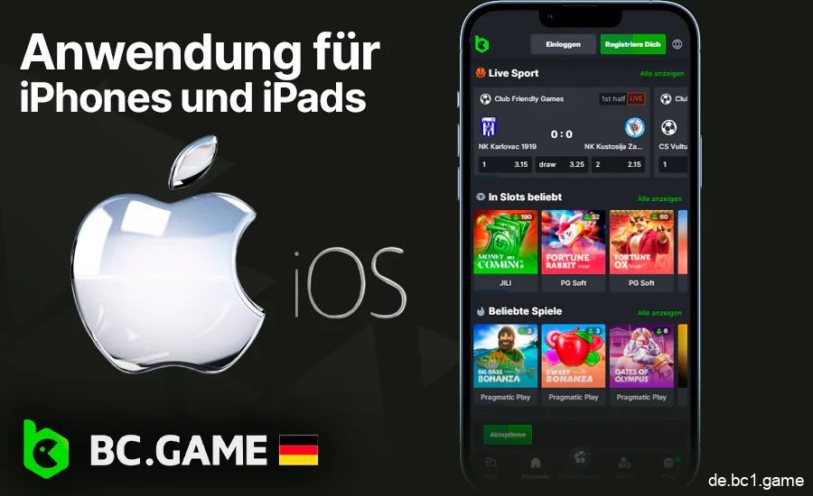 BC.Game mobile Anwendung für iOS