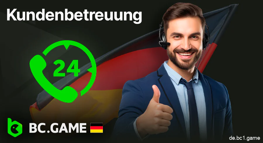 24/7 Support für BC.Game Spieler in Deutschland