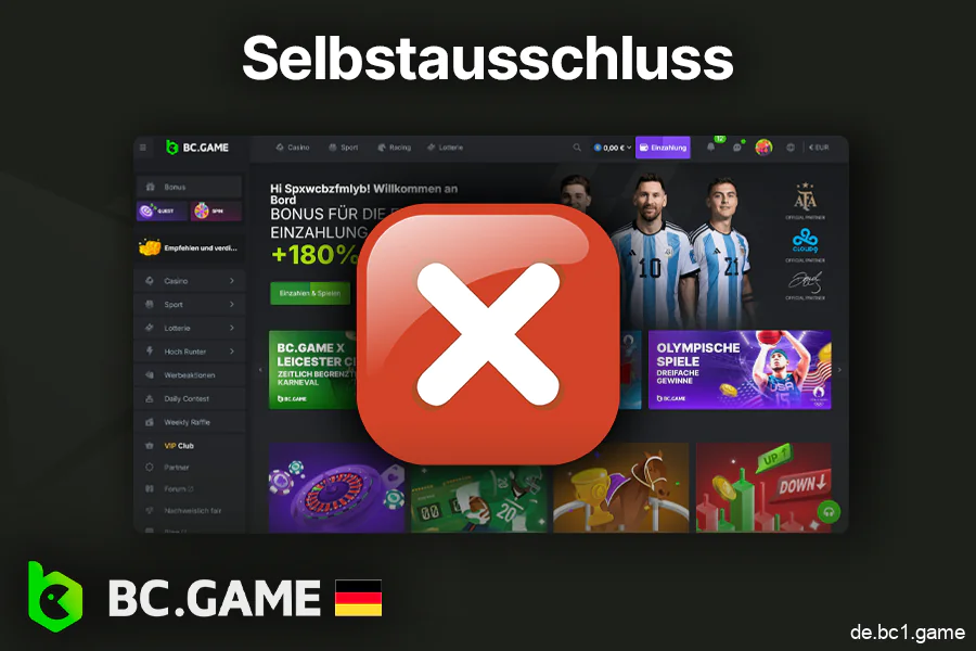 Selbstausschluss Spieler BC.Game